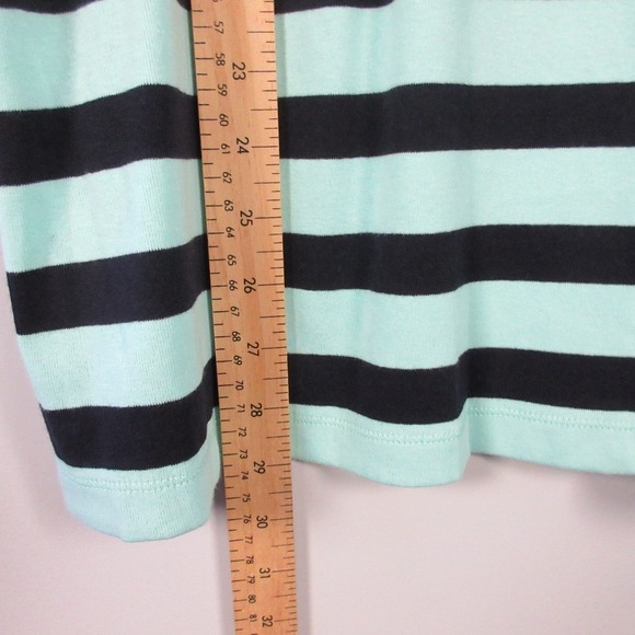 Talbots Stretch Weekend Tee Woman 3X Blue Black Striped Cotton Blend Casual 236 - Picture 7 of 10